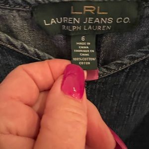 Lauren by Ralph Lauren Denim Dress with swing bottom.